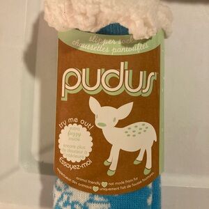 Pudus slippers, socks, animal, friendly, not made from fur brand new one size